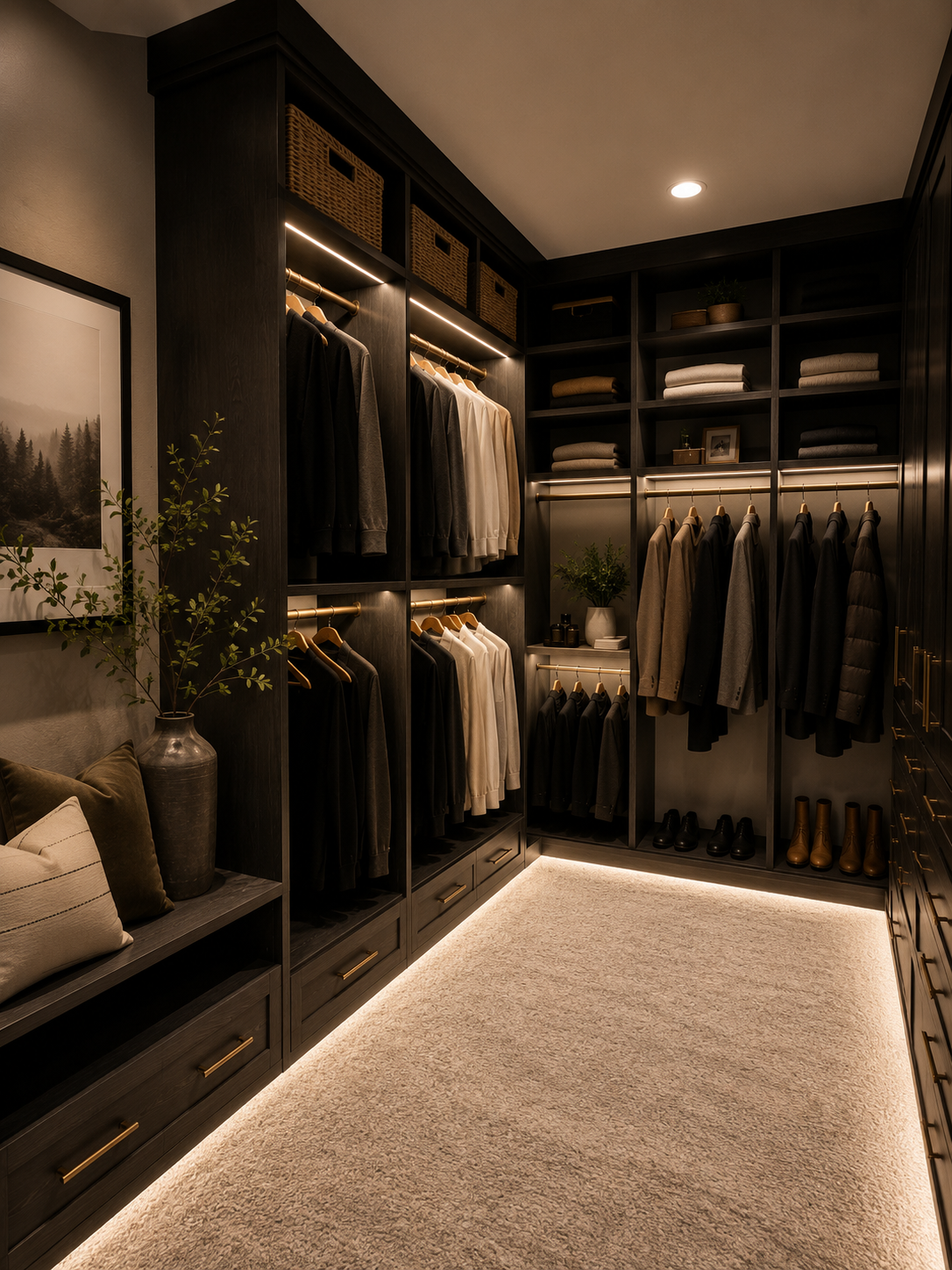 Luxury walk-in closet by Cap City Closets in Columbus, Ohio