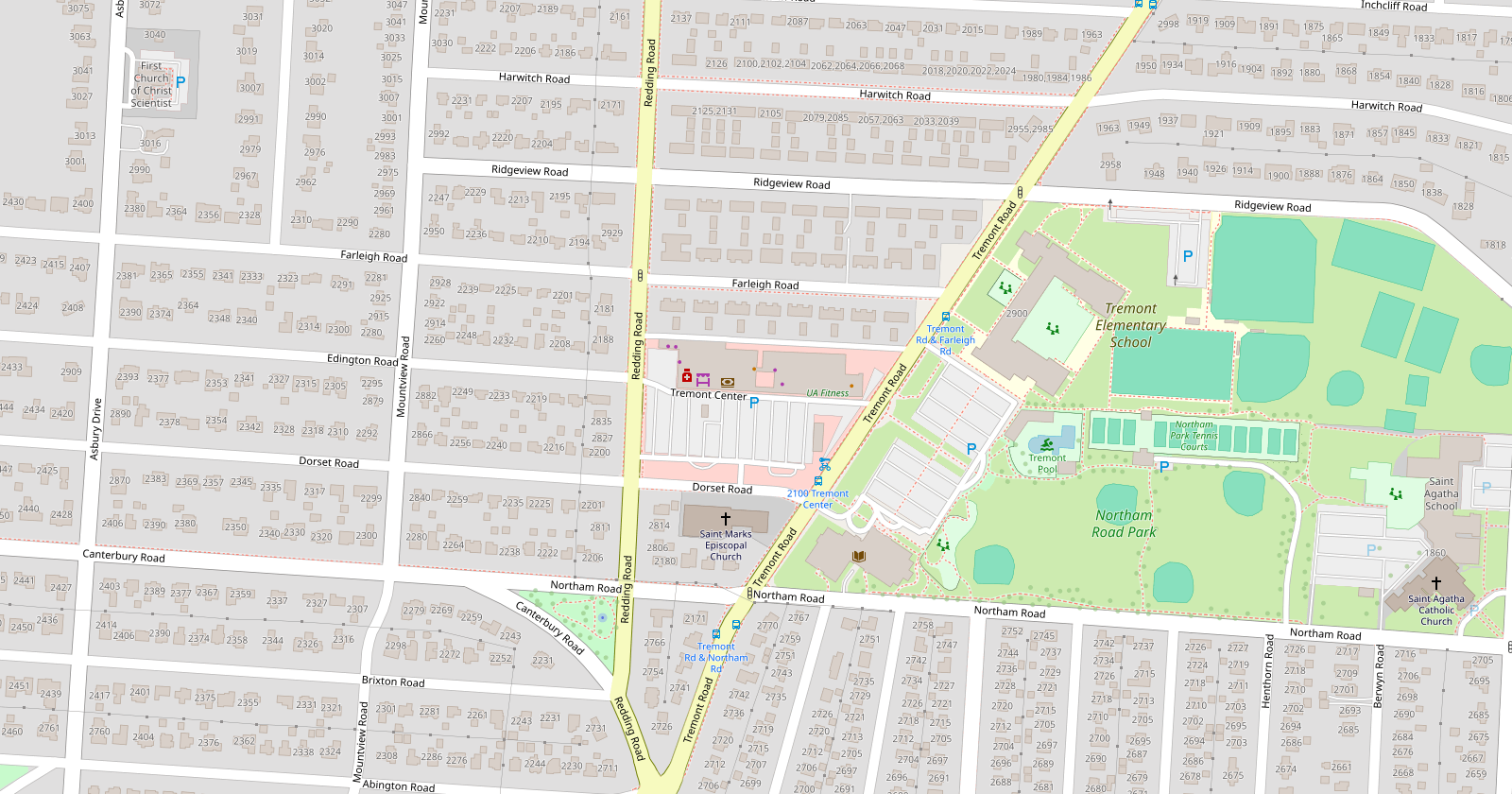 Map showing the location of Cap City Closets showroom at Tremont Center in Columbus, Ohio